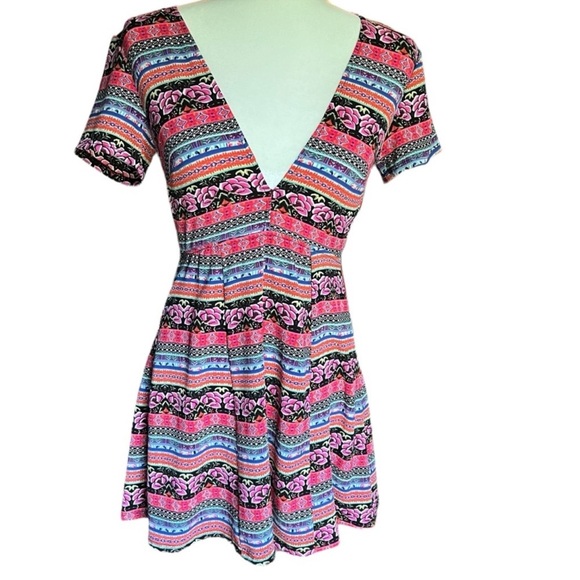 Show Me Your MuMu Ibiza Saucy Stripe Mini Dress Women's size S​ - Picture 2 of 6